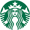 Rated 4.8 the Starbucks logo